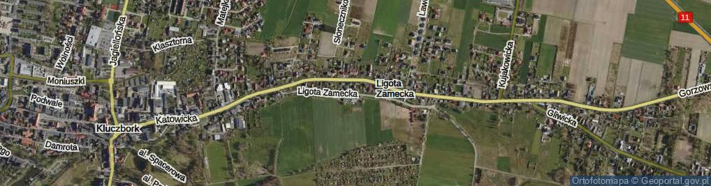 Zdjęcie satelitarne Ligota Zamecka ul.